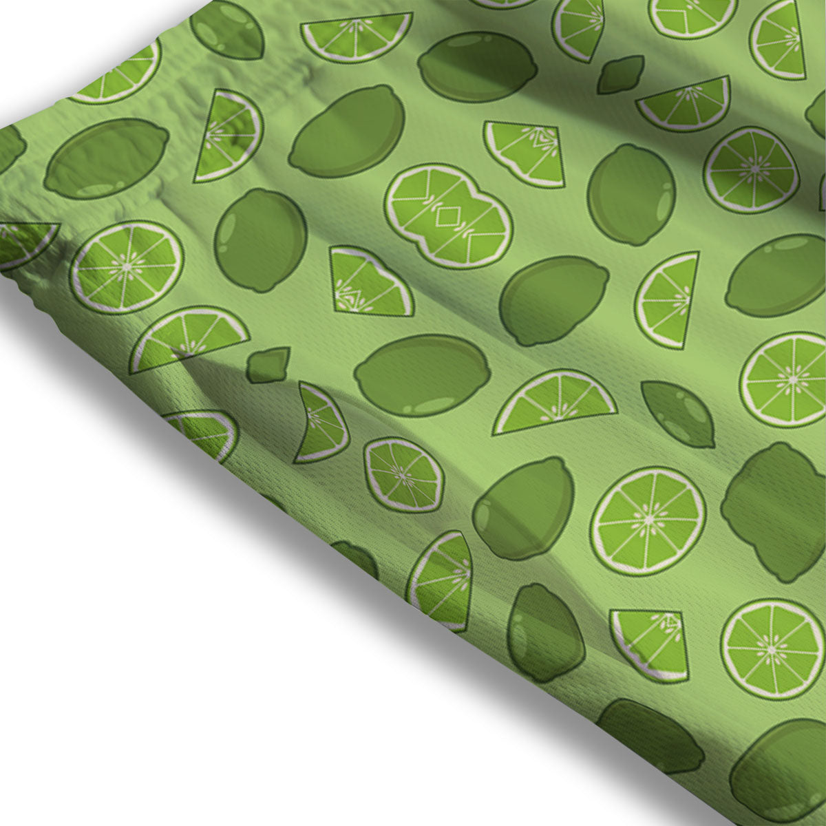 Lime Green Print Pattern Mesh Shorts-grizzshop
