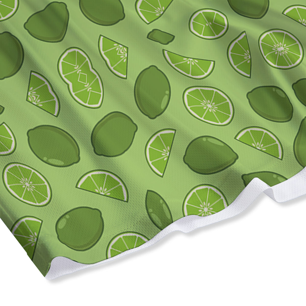 Lime Green Print Pattern Mesh Shorts-grizzshop