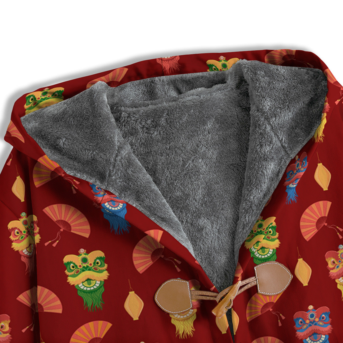 Lion Dance Chinese New Years Print Pattern Men's Windbreaker Jacket-grizzshop