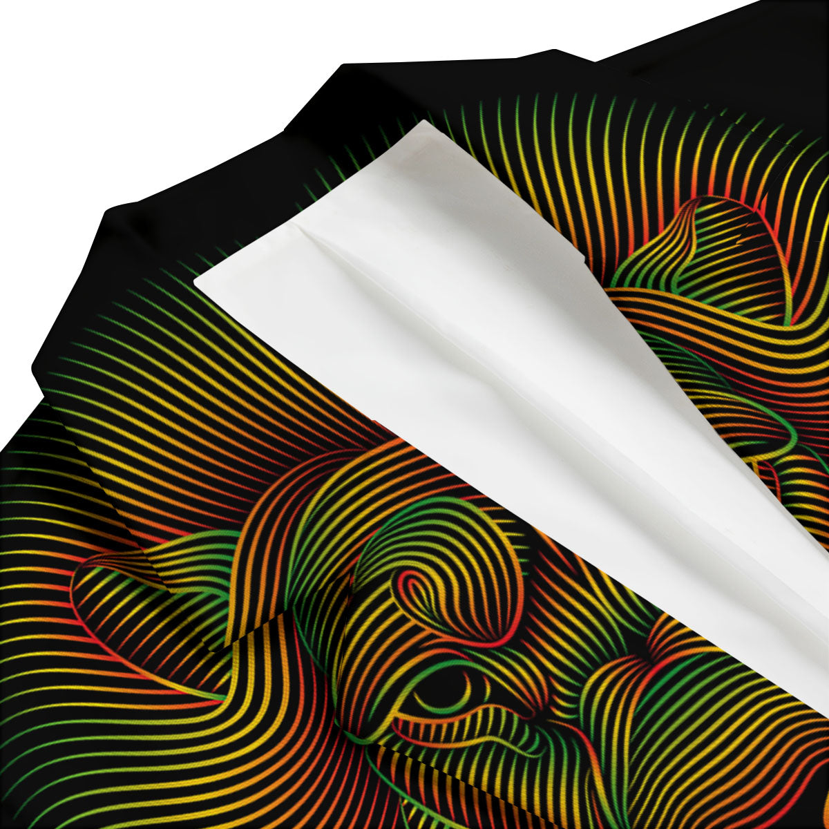 Lion Rasta Print Men's Blazer-grizzshop