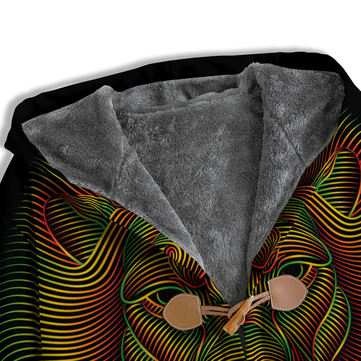 Lion Rasta Print Men's Windbreaker Jacket-grizzshop