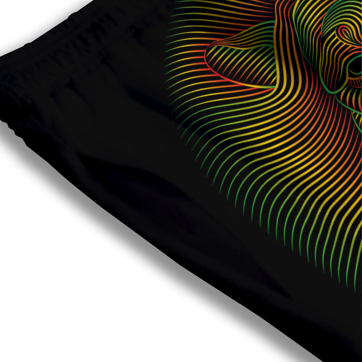 Lion Rasta Print Mesh Shorts