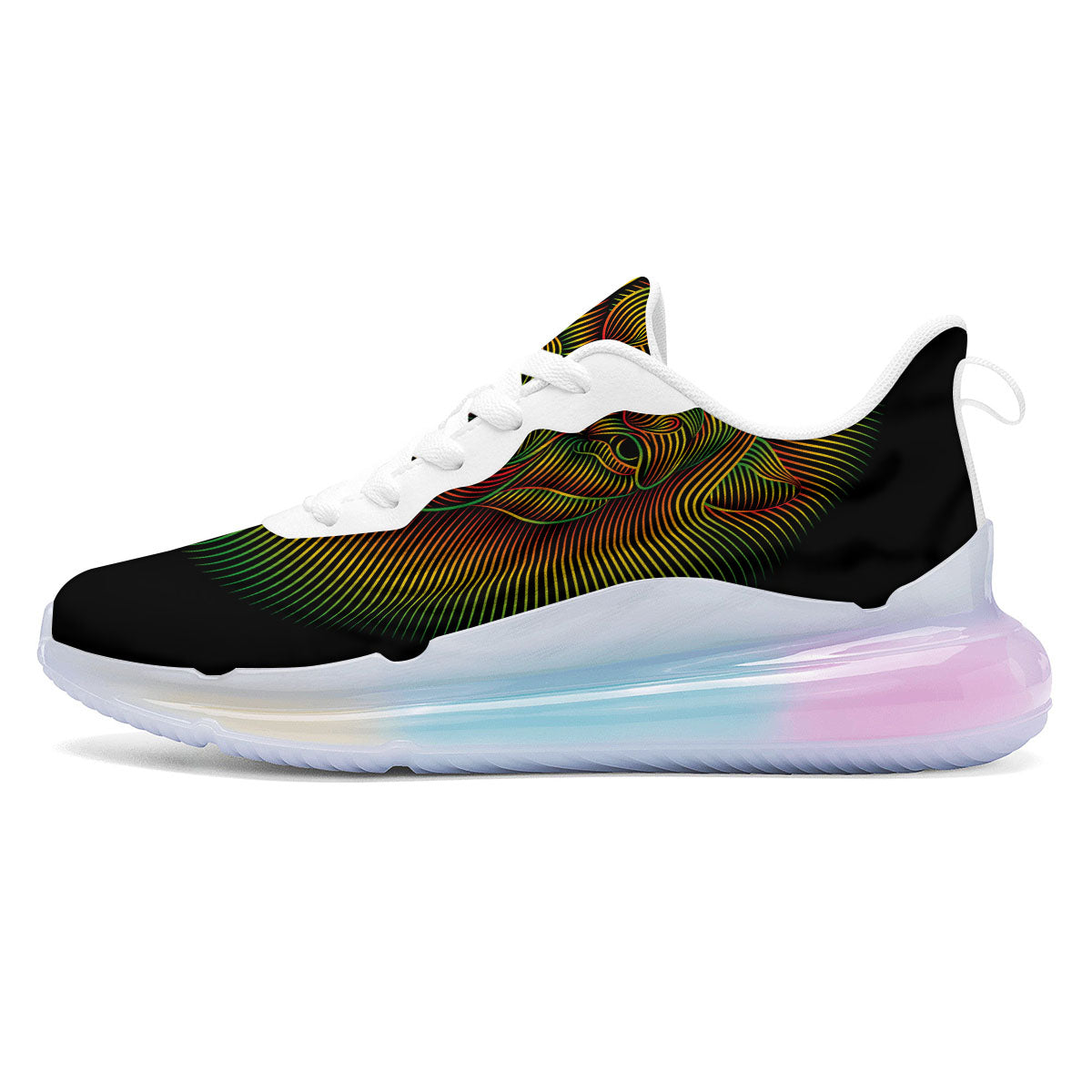 Lion Rasta Print Running Sneakers-grizzshop