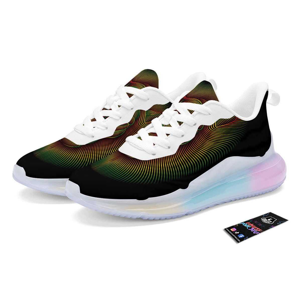 Lion Rasta Print Running Sneakers-grizzshop