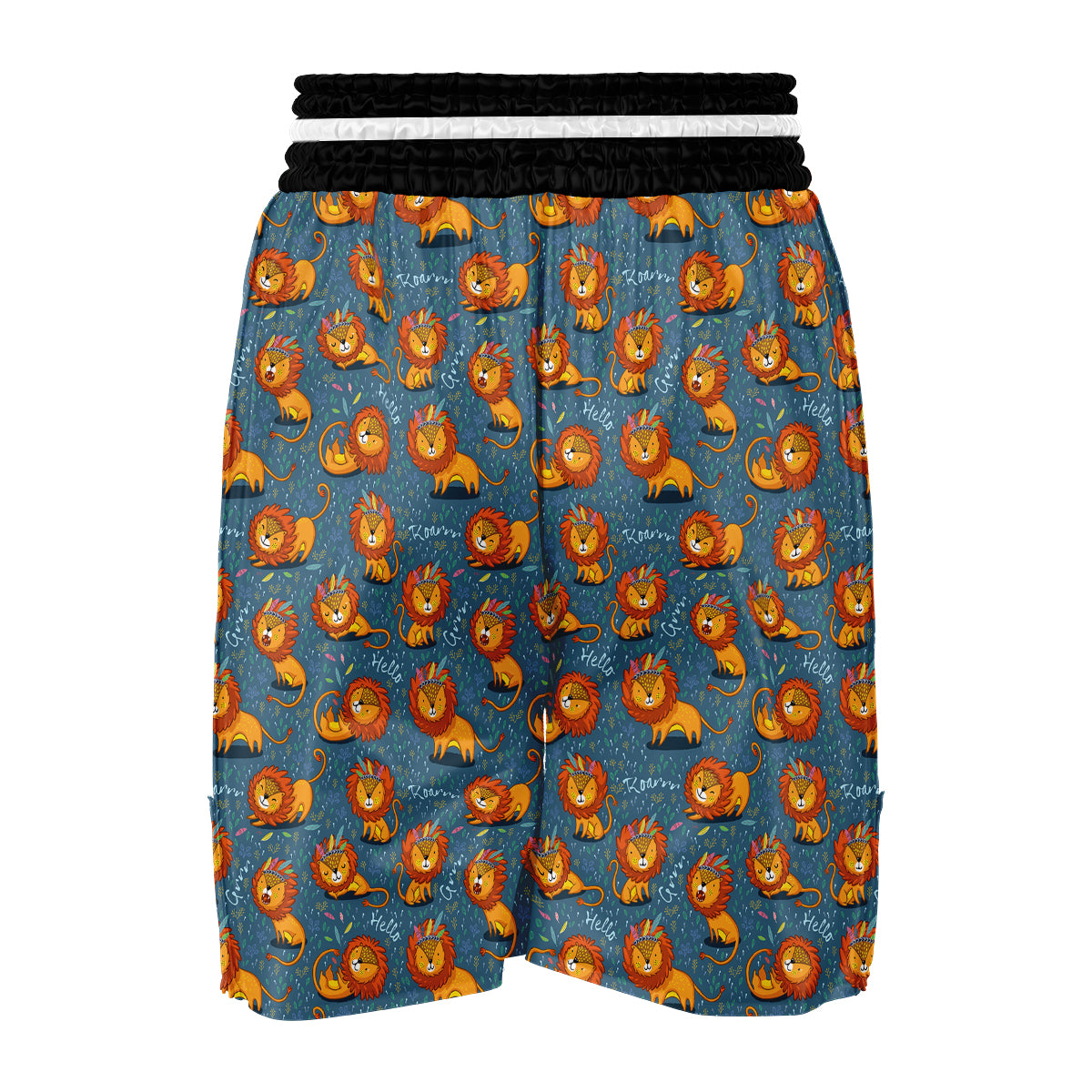 Lion Tribe Roar Print Pattern Boxing Shorts-grizzshop