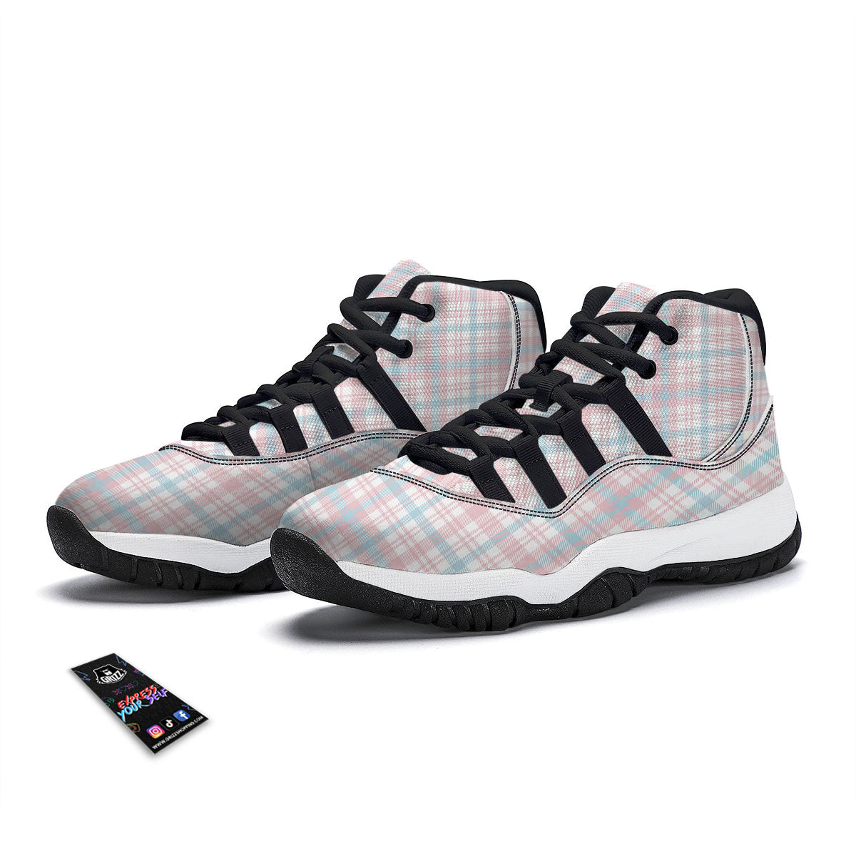 Lips Funky Kiss Print Pattern Black Bball Shoes-grizzshop