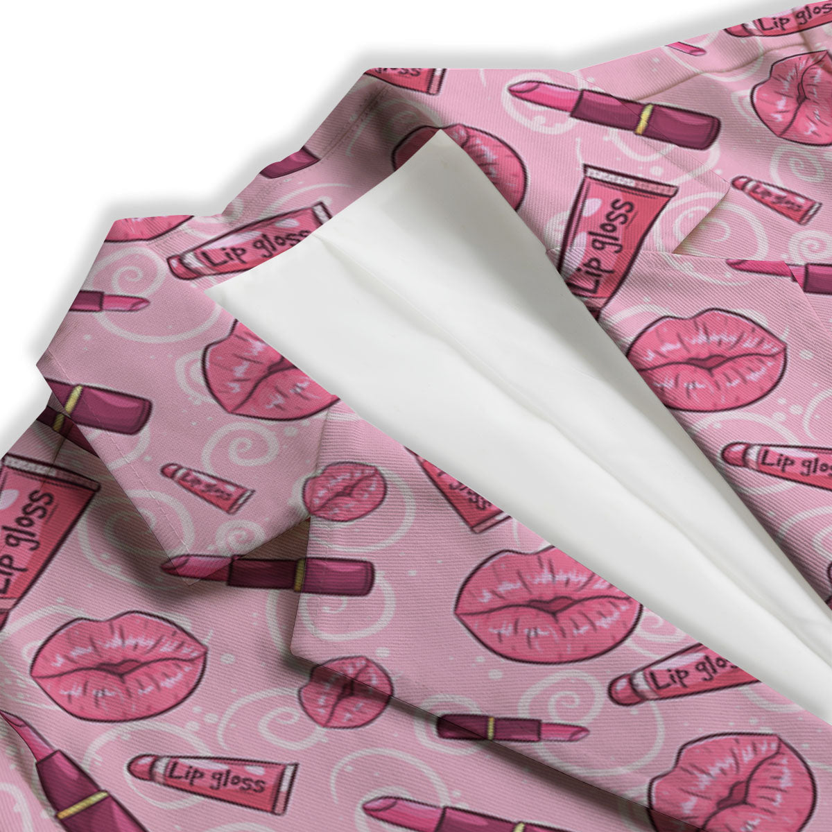 Lips Funky Kiss Print Pattern Women's Blazer-grizzshop
