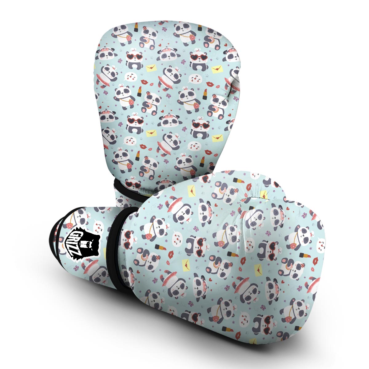 Lips Panda Pattern Print Boxing Gloves-grizzshop
