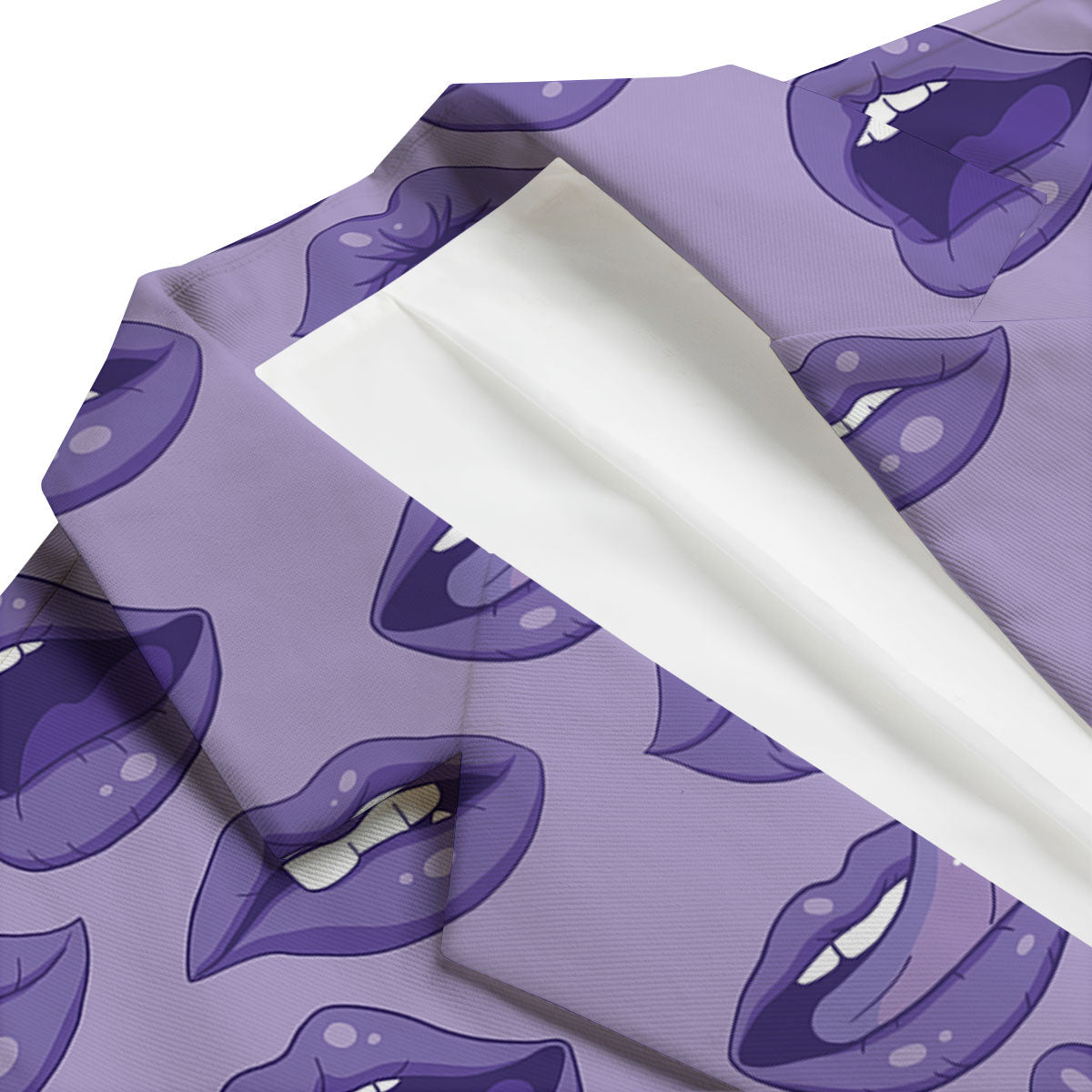 Lips Purple Print Pattern Men's Blazer-grizzshop