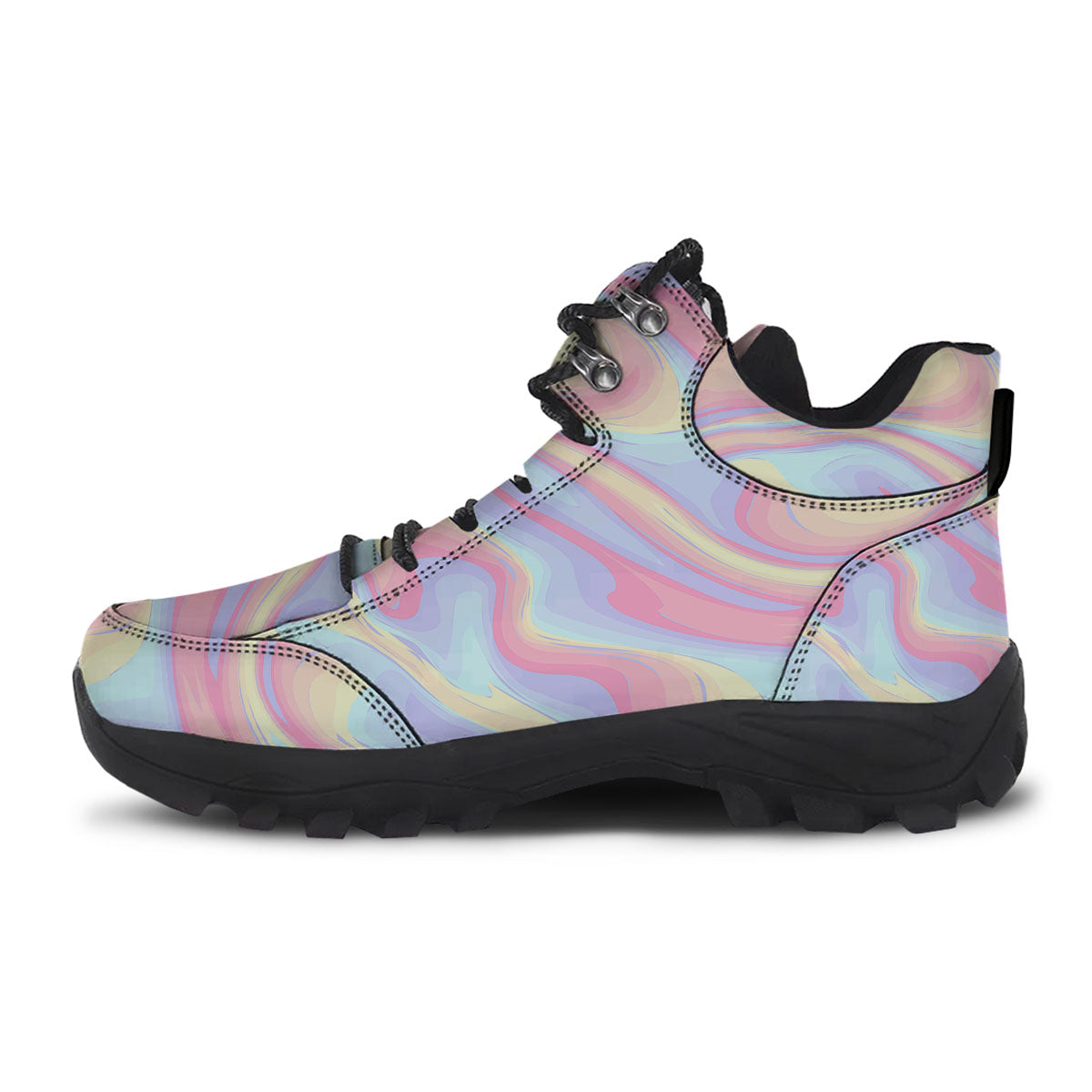Liquid And Marble Pastel Print Hiking Shoes-grizzshop