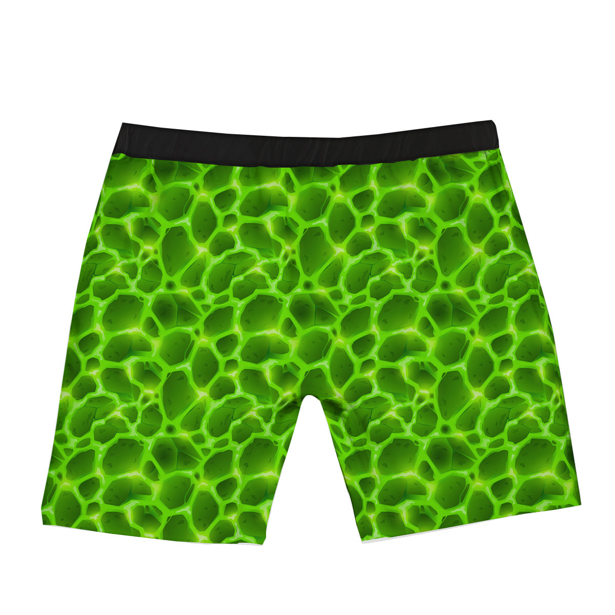 Liquid Lava Green Neon Print Pattern Boxer Briefs-grizzshop