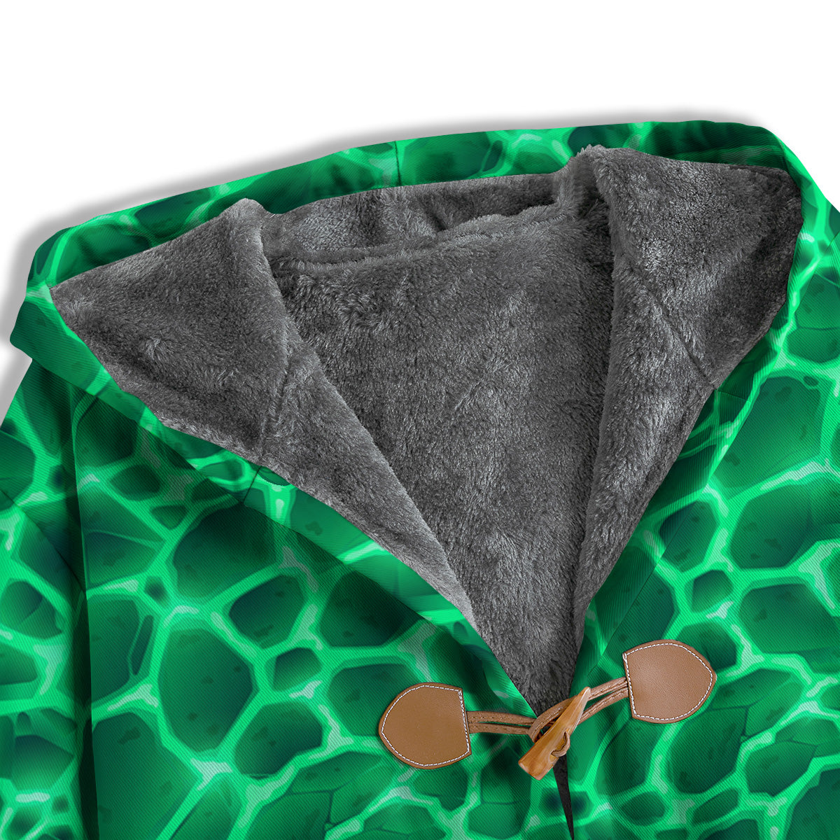 Liquid Lava Green Print Pattern Men's Windbreaker Jacket-grizzshop