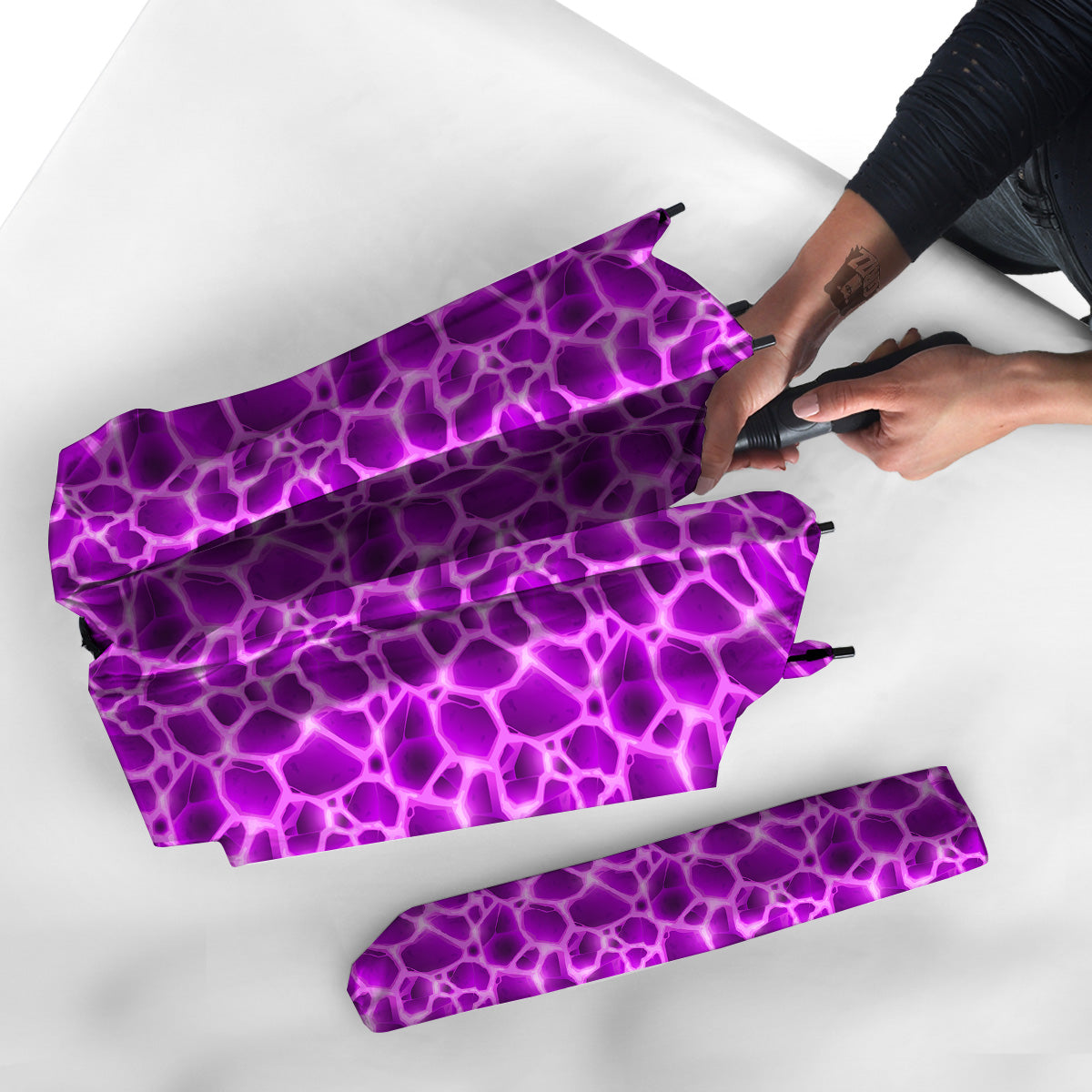 Liquid Lava Purple Print Pattern Umbrella-grizzshop