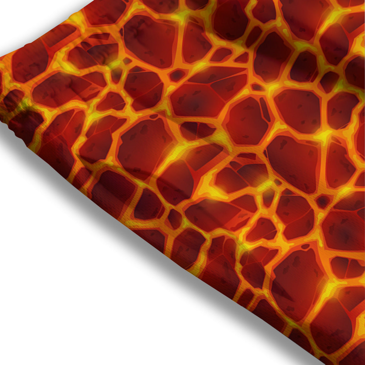 Liquid Lava Red Print Pattern Mesh Shorts-grizzshop