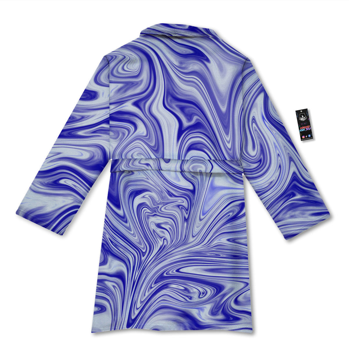 Liquid Psychedelic Print Pattern Bathrobe-grizzshop