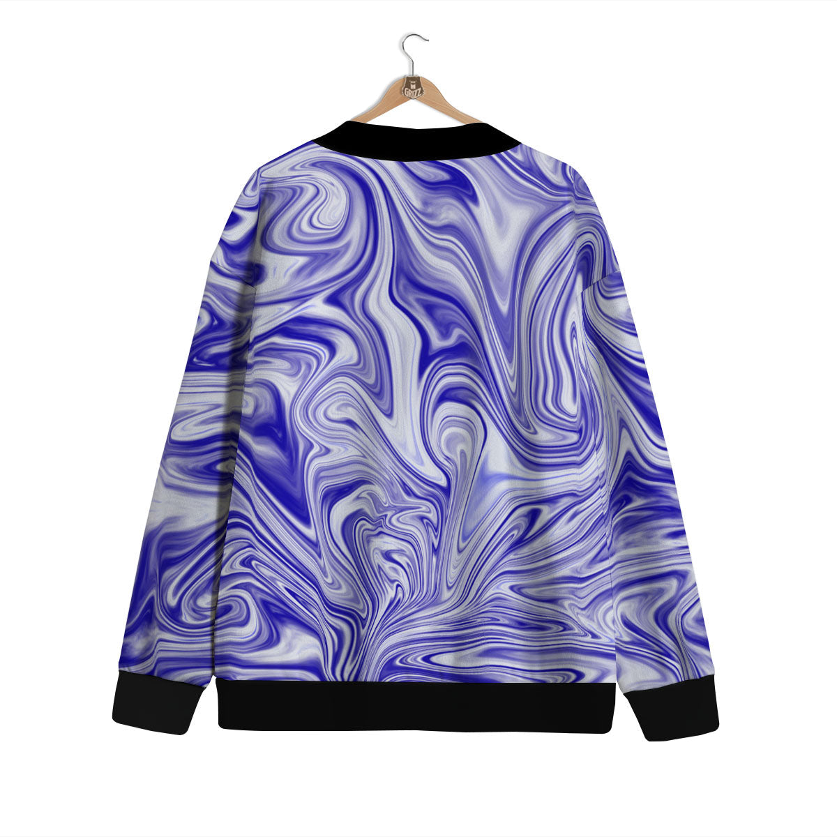 Liquid Psychedelic Print Pattern Cardigan-grizzshop