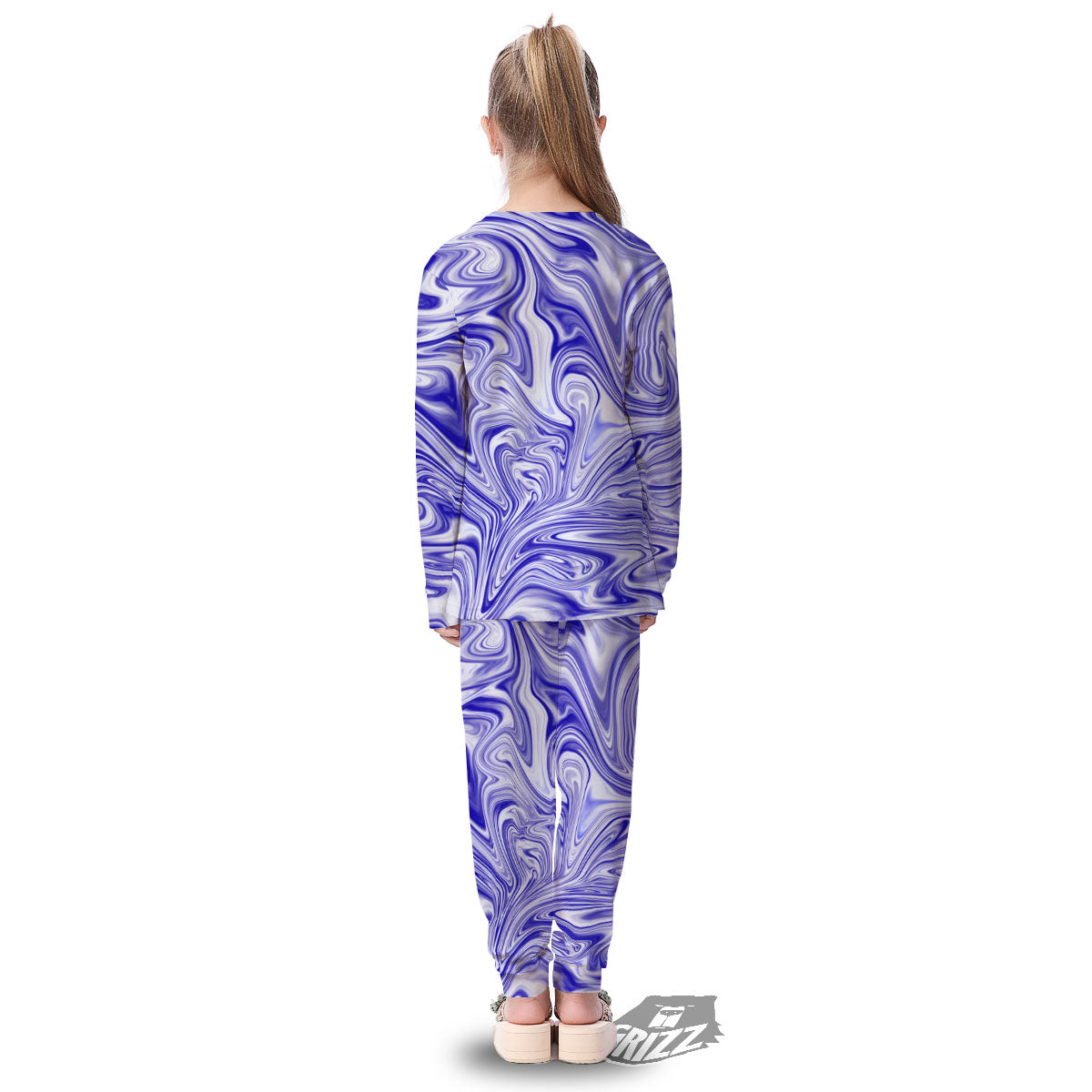 Liquid Psychedelic Print Pattern Kid's Pajamas-grizzshop
