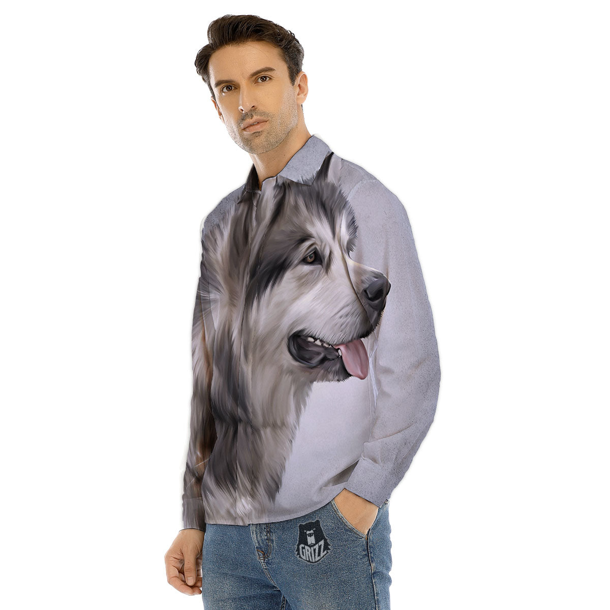 Liquid Psychedelic Print Pattern Men's Dress Shirts-grizzshop