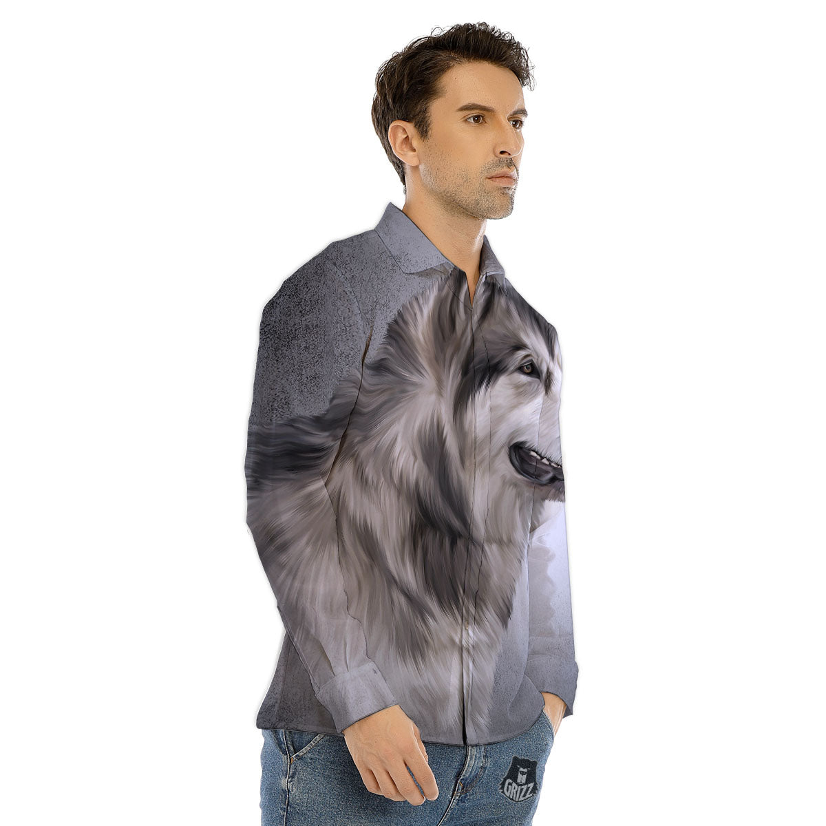 Liquid Psychedelic Print Pattern Men's Dress Shirts-grizzshop