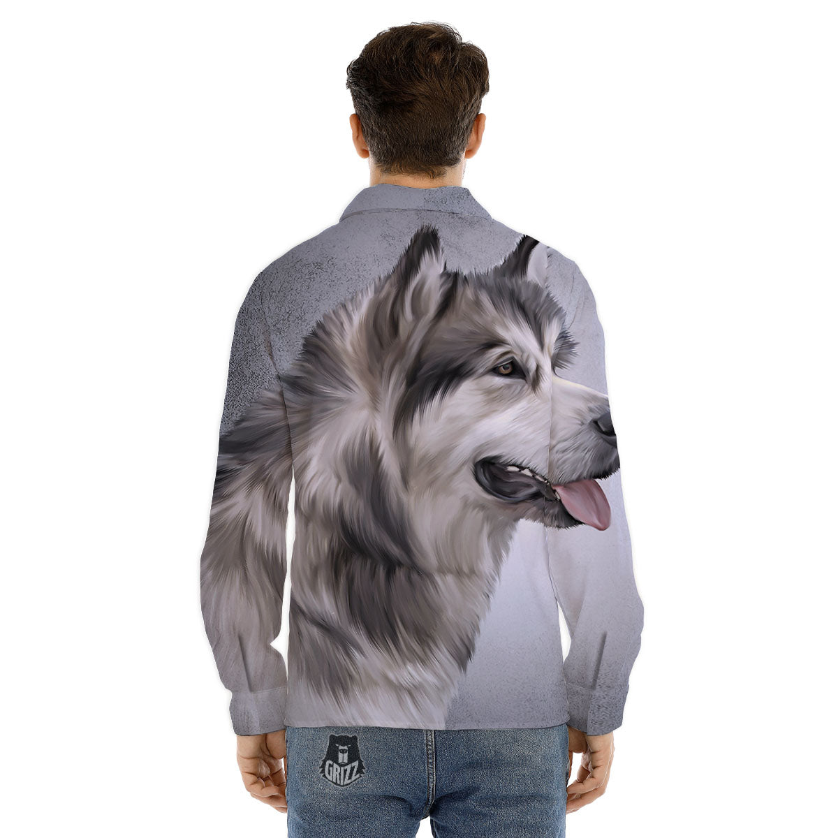 Liquid Psychedelic Print Pattern Men's Dress Shirts-grizzshop