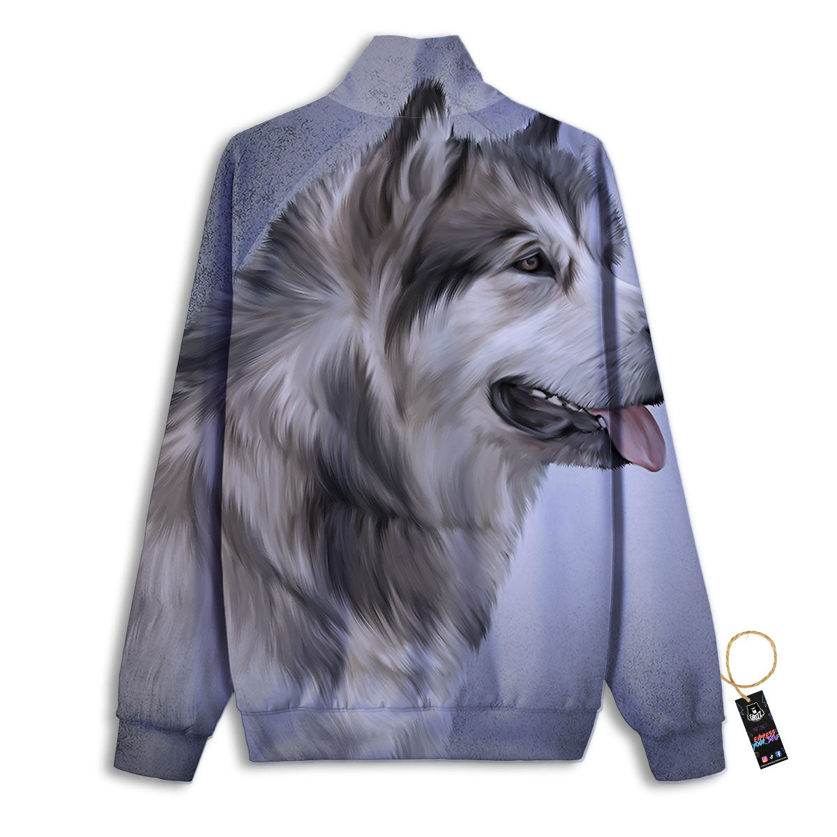 Liquid Psychedelic Print Pattern Track Jacket-grizzshop