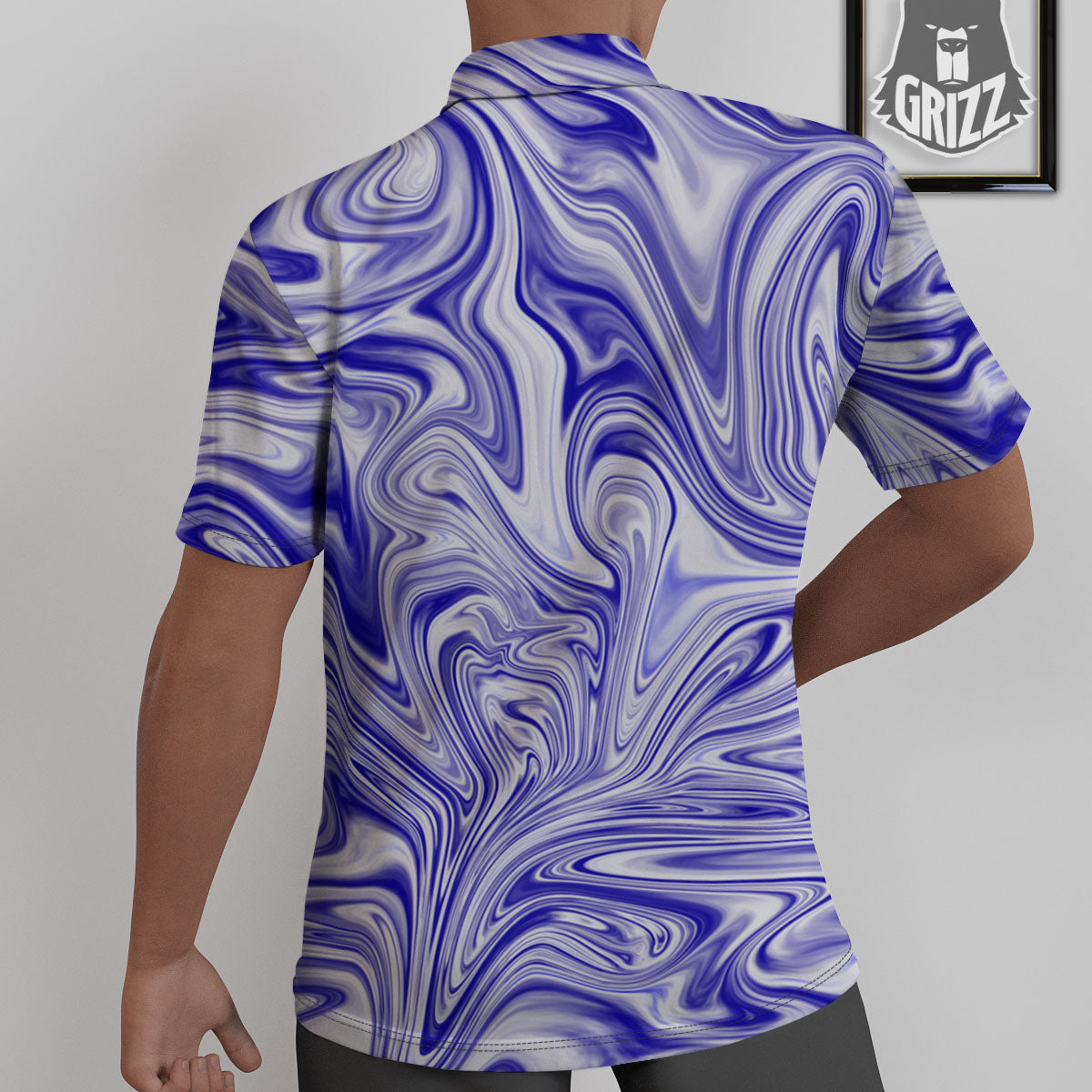 Liquid Psychedelic Print Pattern Untucked Shirts-grizzshop