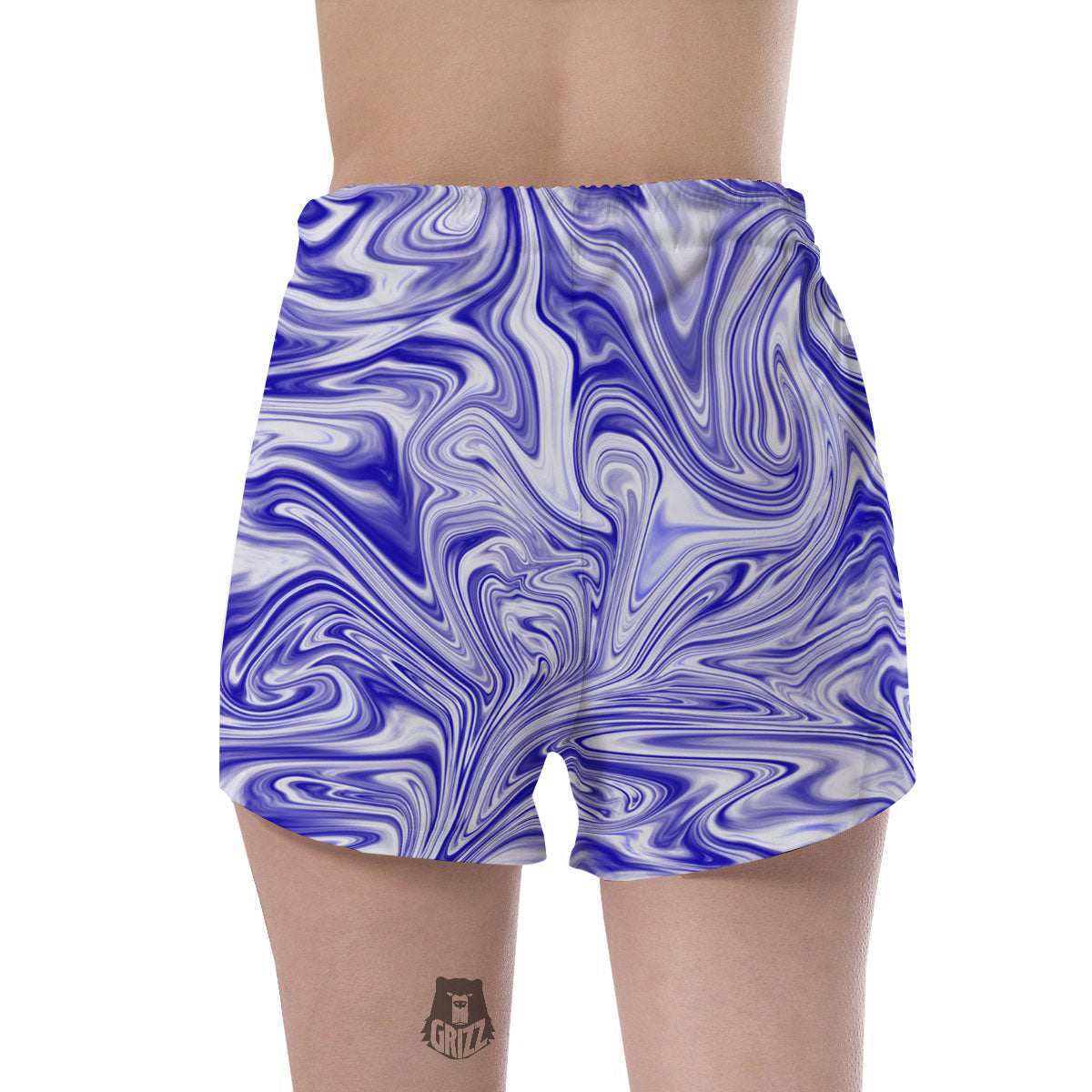 Liquid Psychedelic Print Pattern Women's Shorts-grizzshop