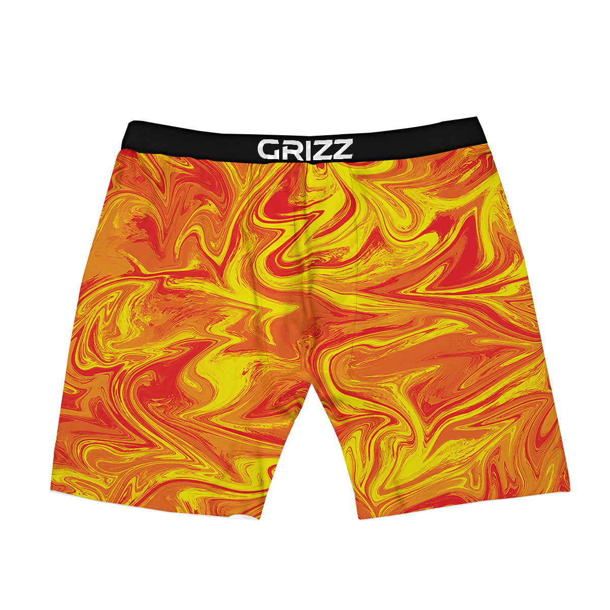 Liquid Psychedelic Trippy Orange Print Boxer Briefs-grizzshop