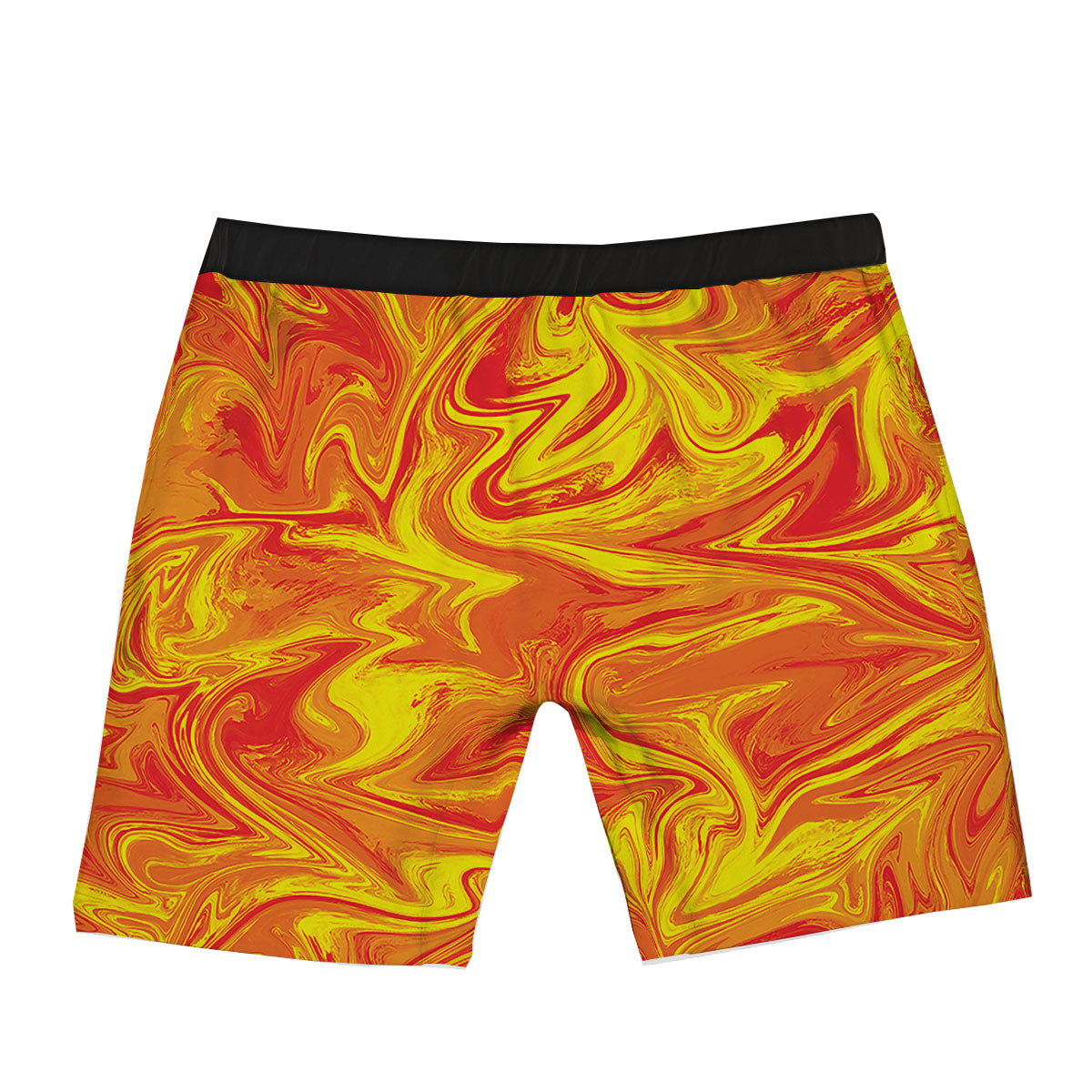 Liquid Psychedelic Trippy Orange Print Boxer Briefs-grizzshop