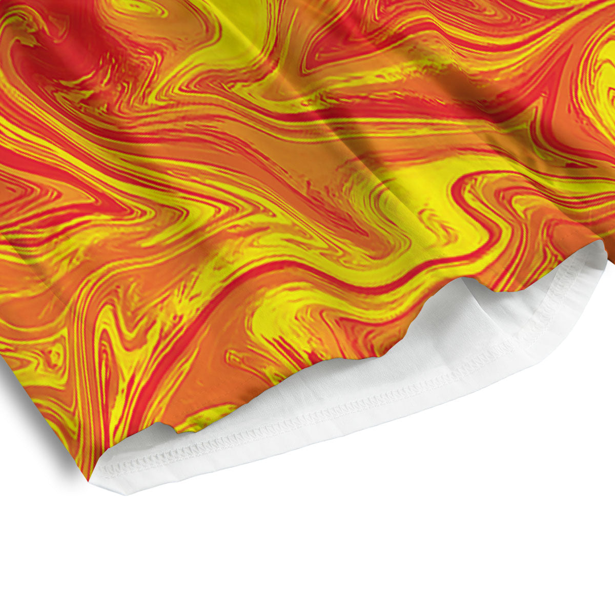 Liquid Psychedelic Trippy Orange Print Men's Athletic Shorts