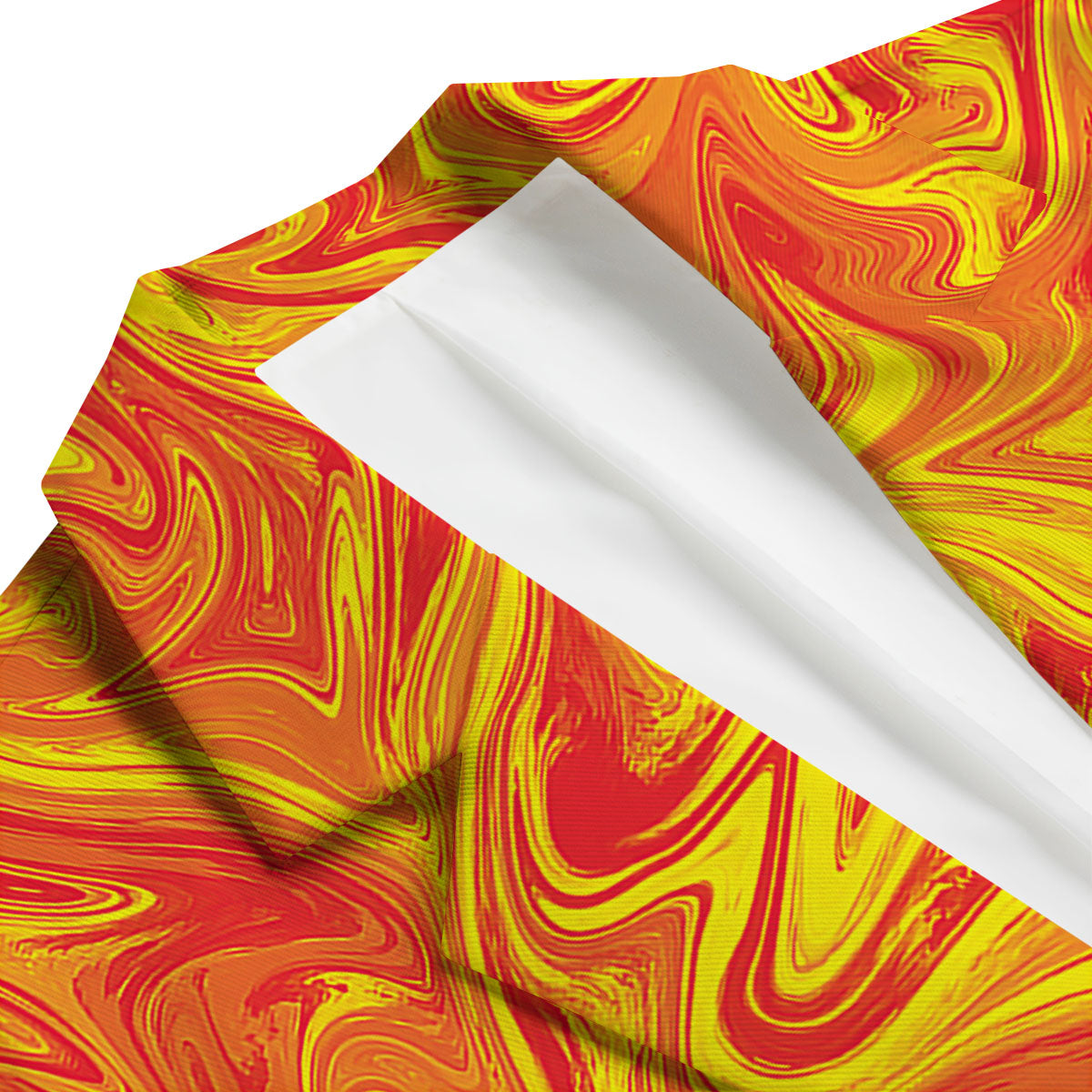 Liquid Psychedelic Trippy Orange Print Men's Blazer-grizzshop