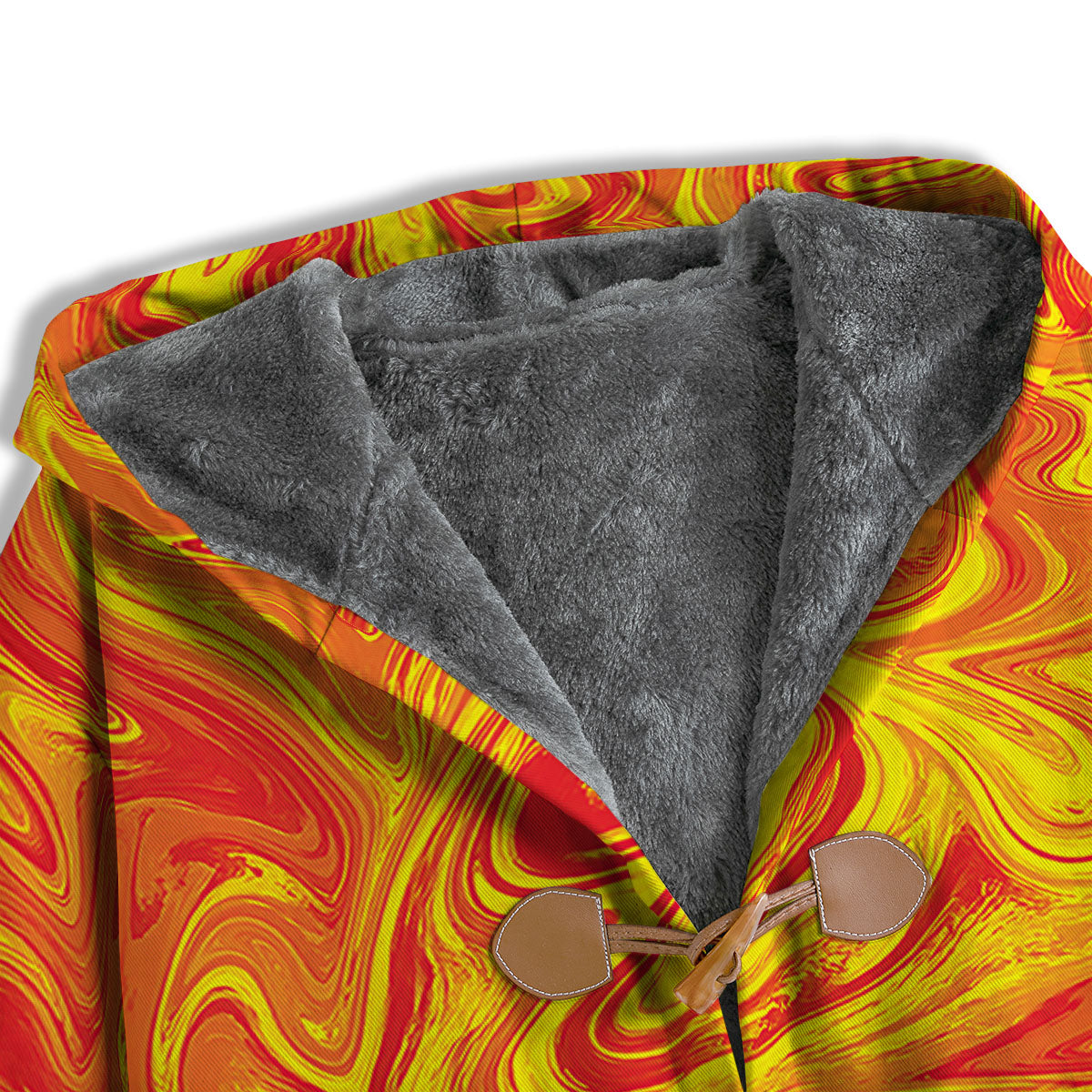 Liquid Psychedelic Trippy Orange Print Men's Windbreaker Jacket-grizzshop