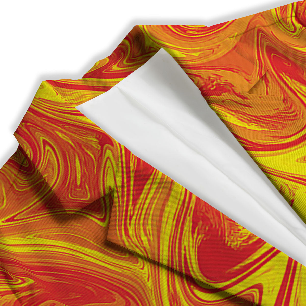 Liquid Psychedelic Trippy Orange Print Women's Blazer-grizzshop