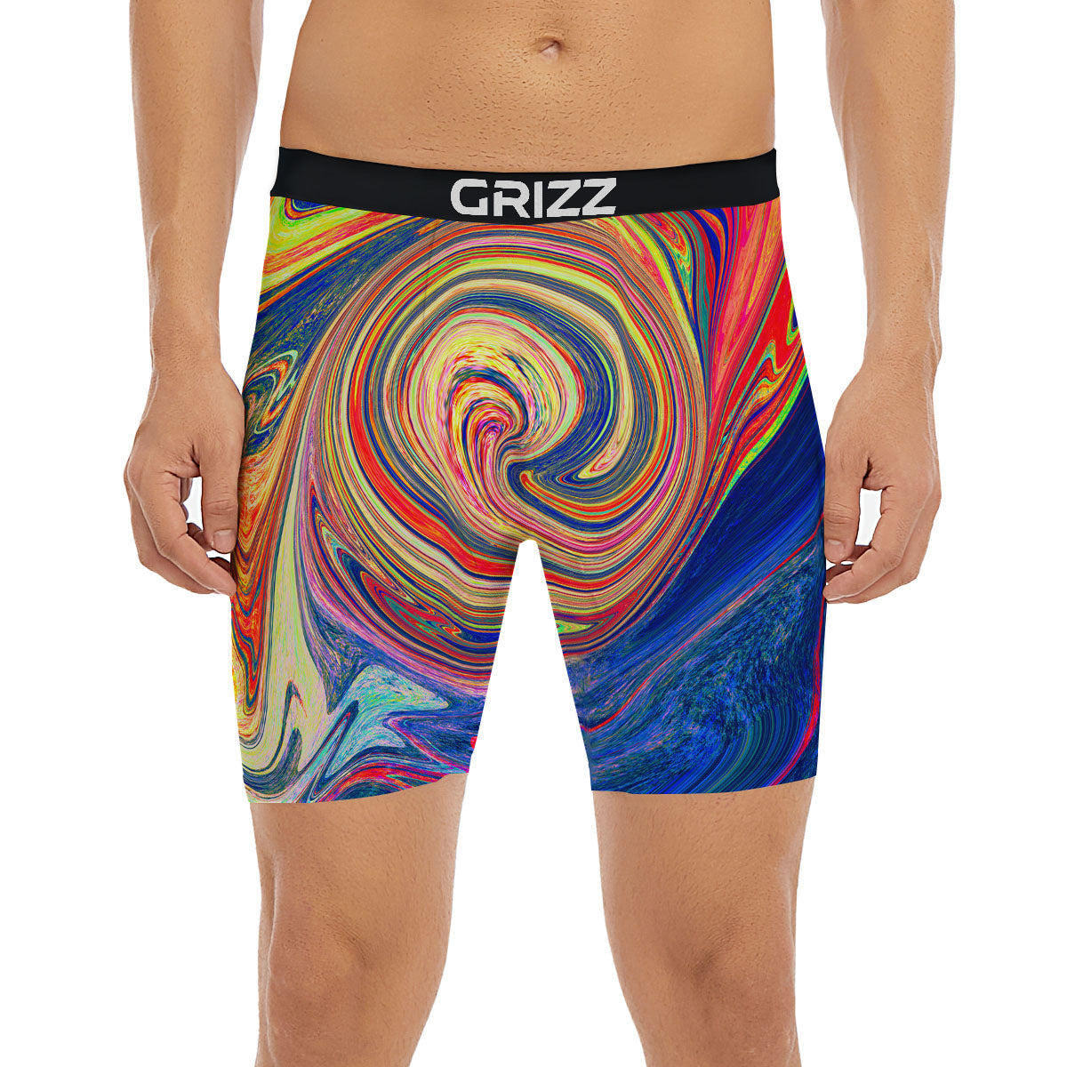 Liquid Trippy Abstract Psychedelic Print Boxer Briefs-grizzshop