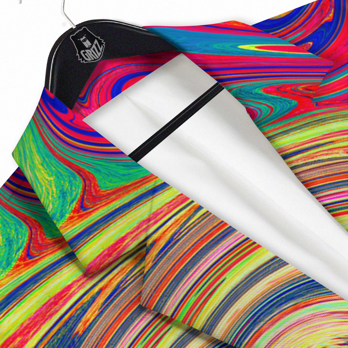 Liquid Trippy Abstract Psychedelic Print Men's Sport Coat-grizzshop