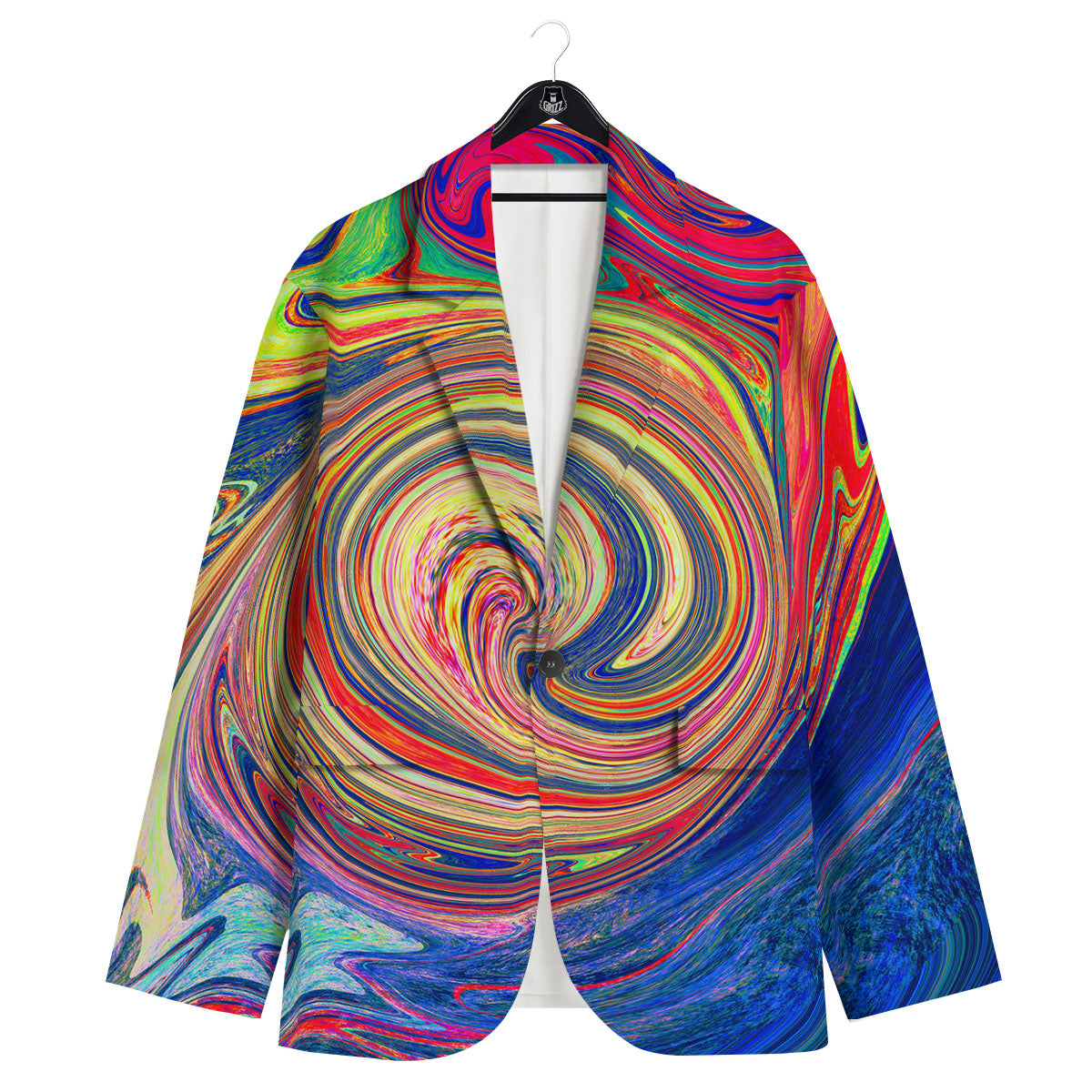 Liquid Trippy Abstract Psychedelic Print Men's Sport Coat-grizzshop