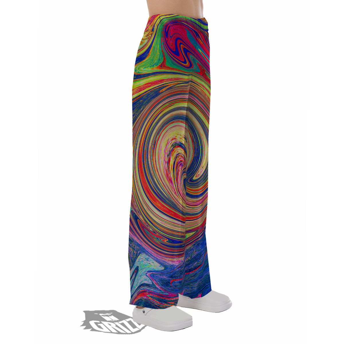 Liquid Trippy Abstract Psychedelic Print Pajama Pants-grizzshop
