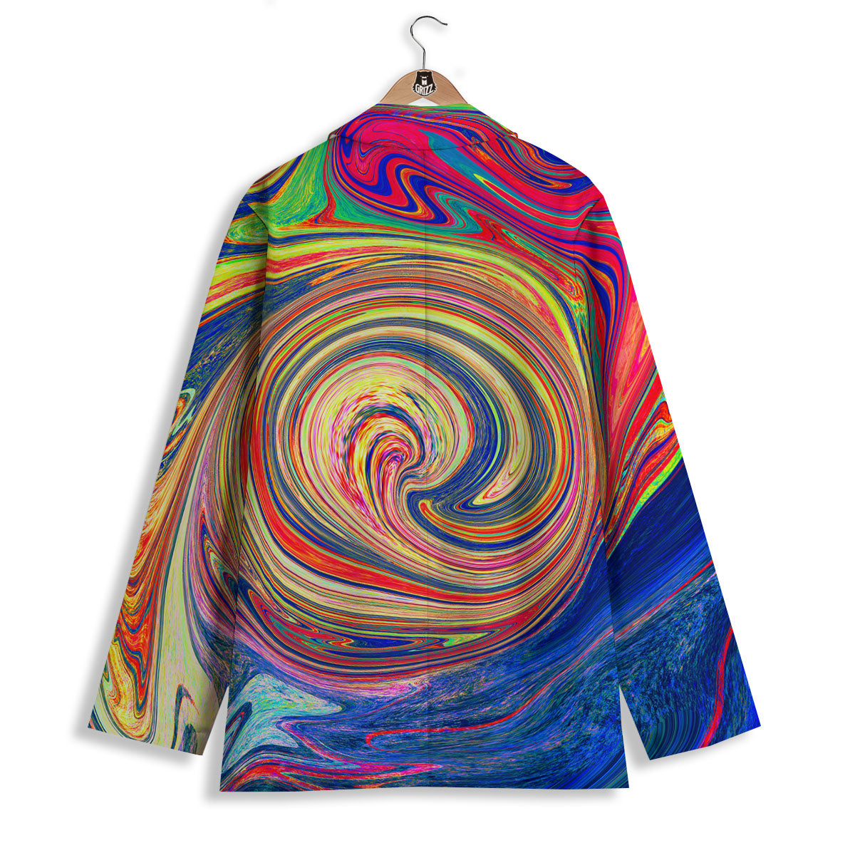 Liquid Trippy Abstract Psychedelic Print Women's Blazer-grizzshop