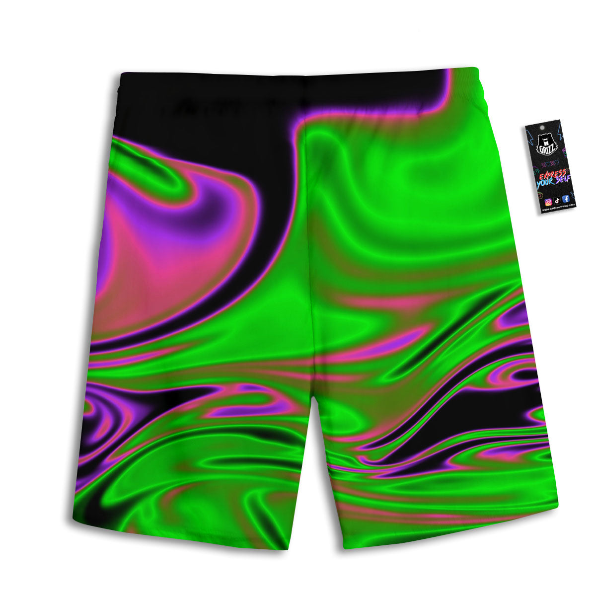 Navy Tiger Stripe Camouflage Seamless Print Pattern Men's Athletic Shorts