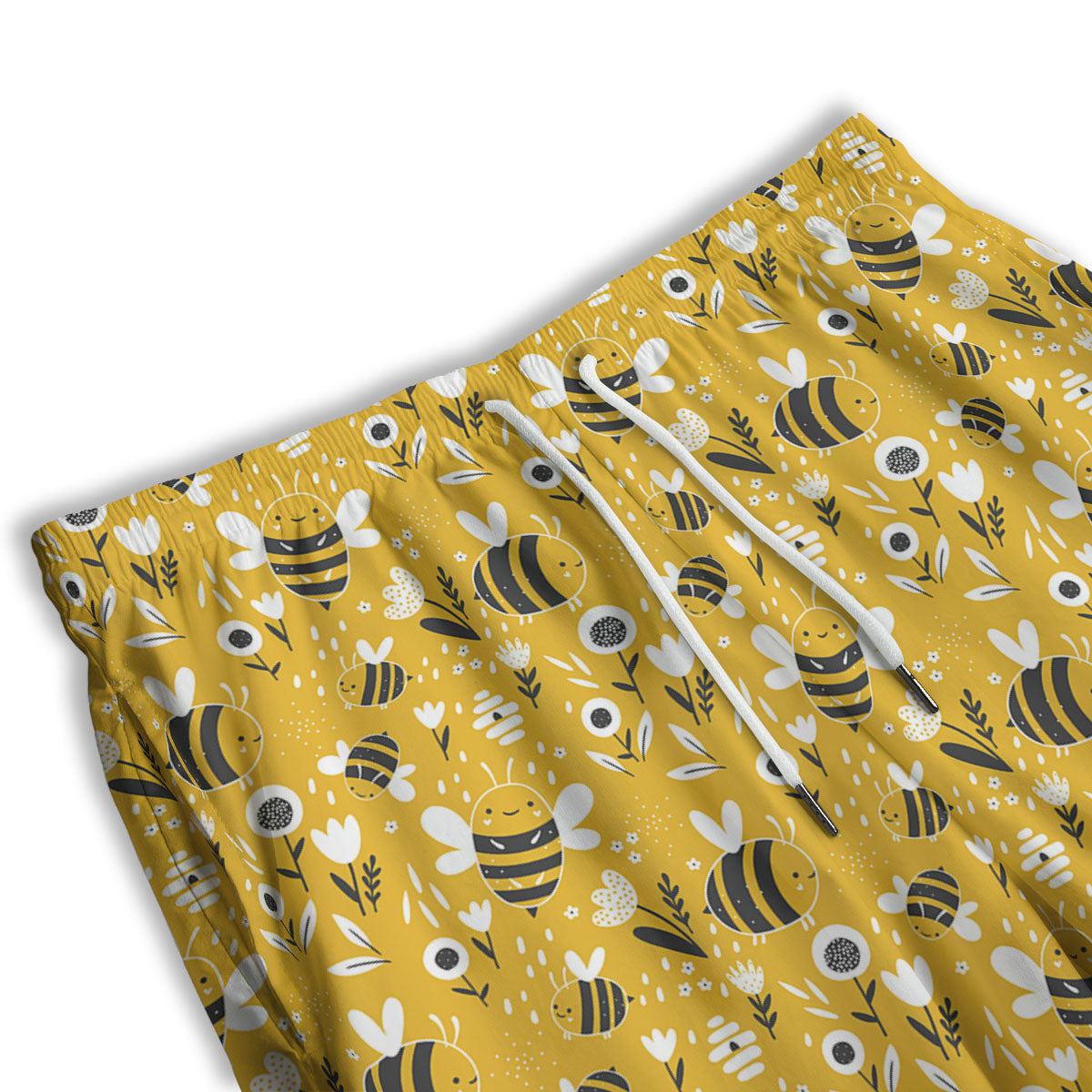 Little Bee Print Pattern Men's Athletic Shorts