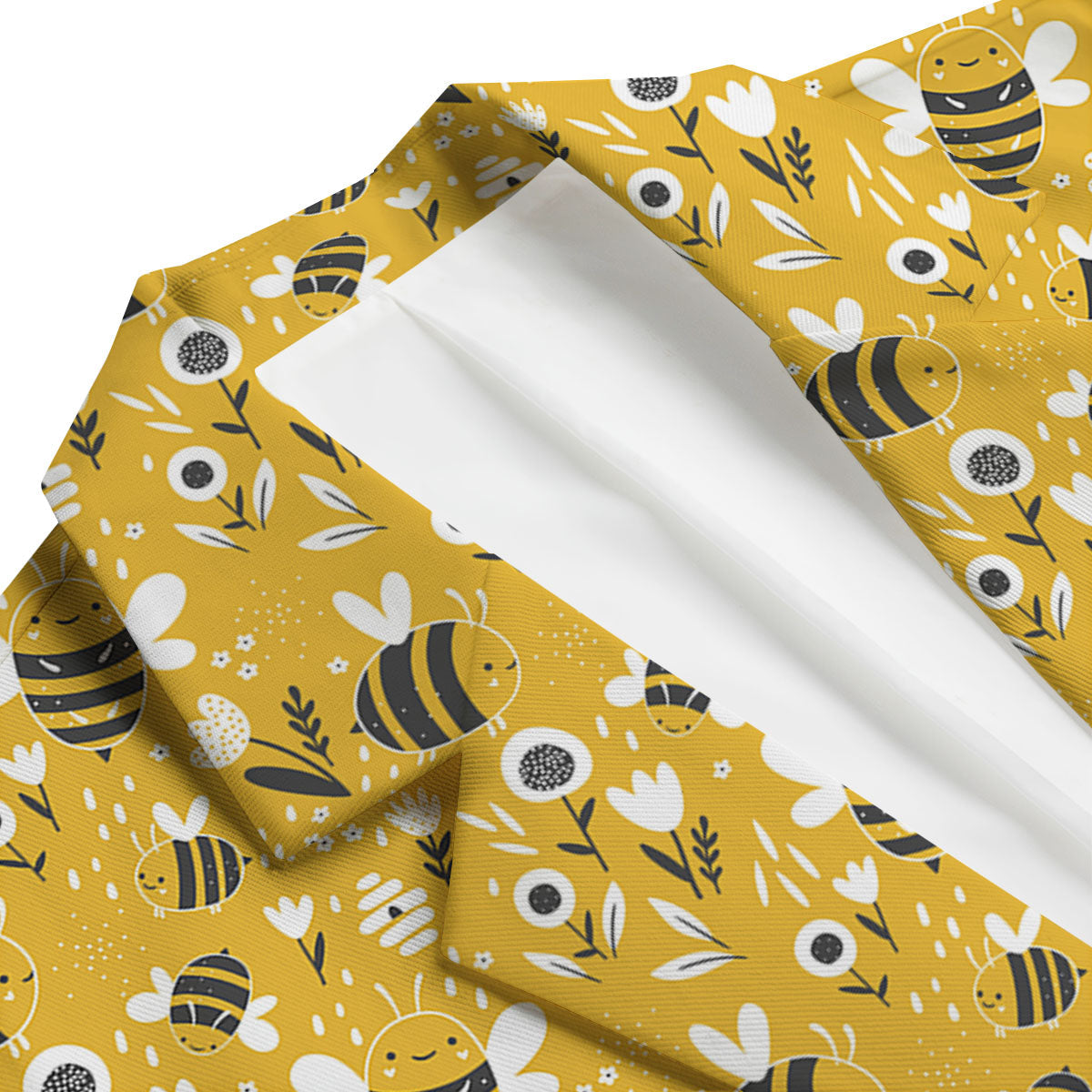 Little Bee Print Pattern Men's Blazer-grizzshop