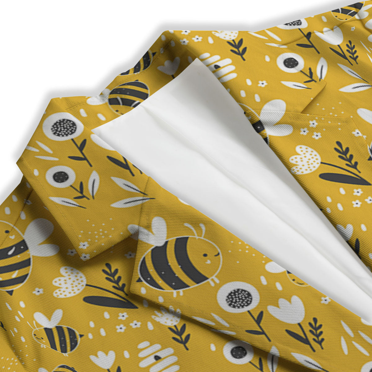 Little Bee Print Pattern Women's Blazer-grizzshop