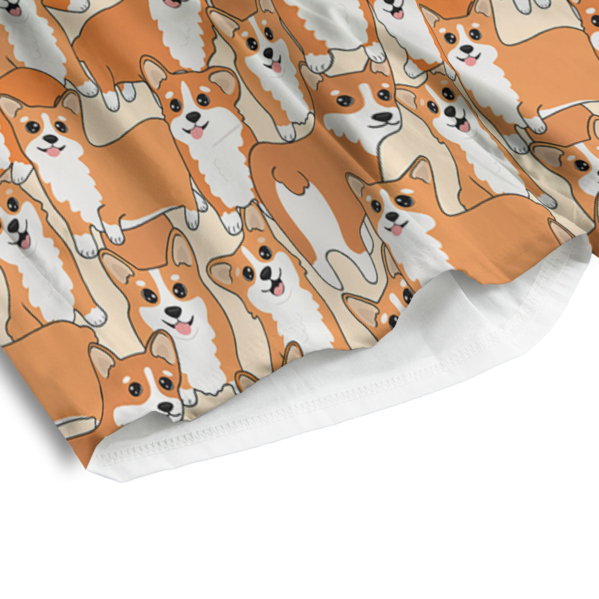 Little Corgi Print Pattern Men's Athletic Shorts