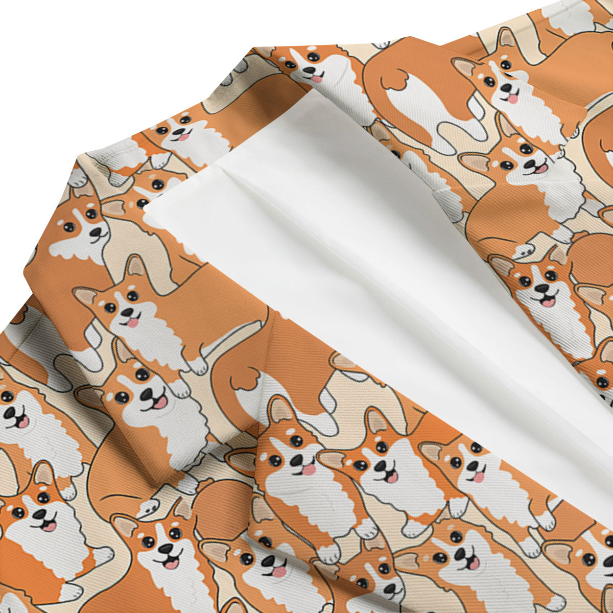 Little Corgi Print Pattern Men's Blazer-grizzshop