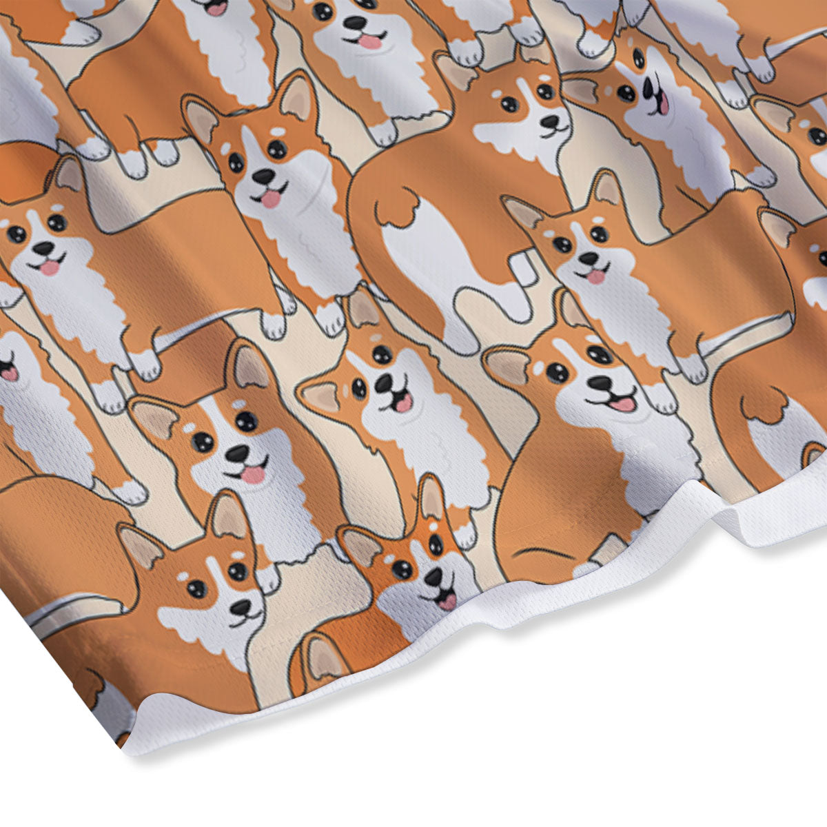 Little Corgi Print Pattern Mesh Shorts