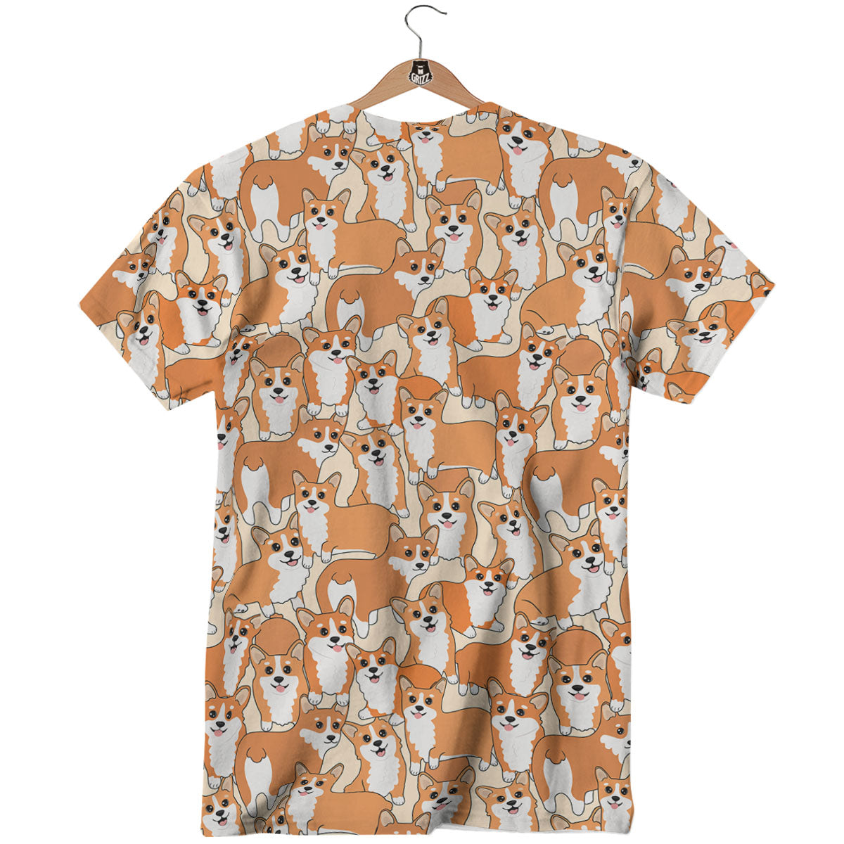 Little Corgi Print Pattern T-Shirt-grizzshop