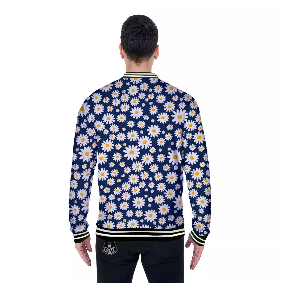Little Daisy Daisy Print Baseball Jacket-grizzshop