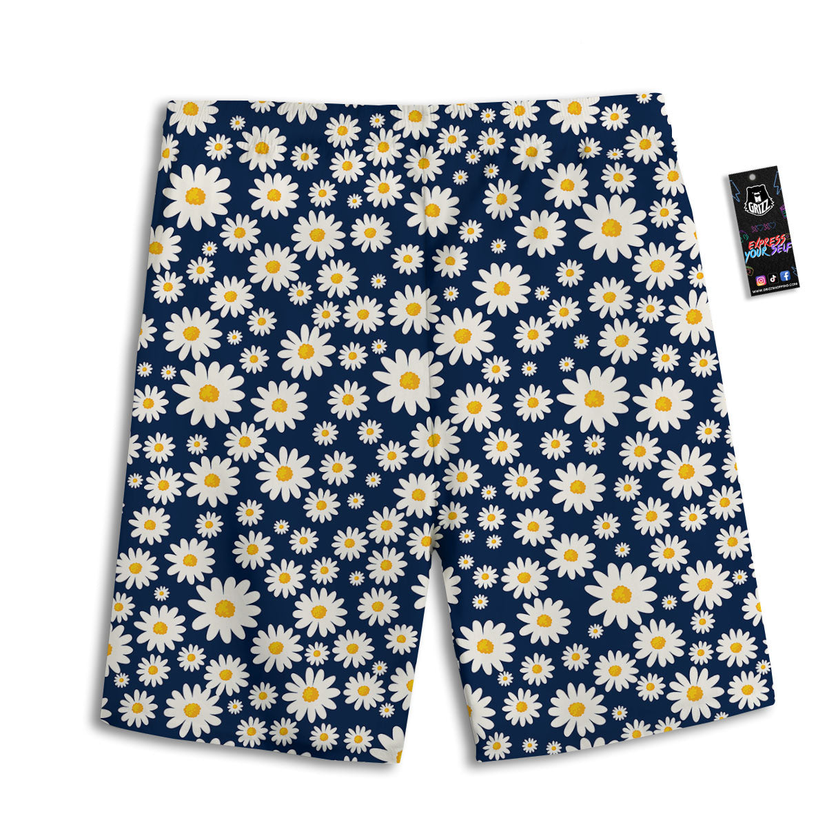 Little Daisy Daisy Print Men's Athletic Shorts