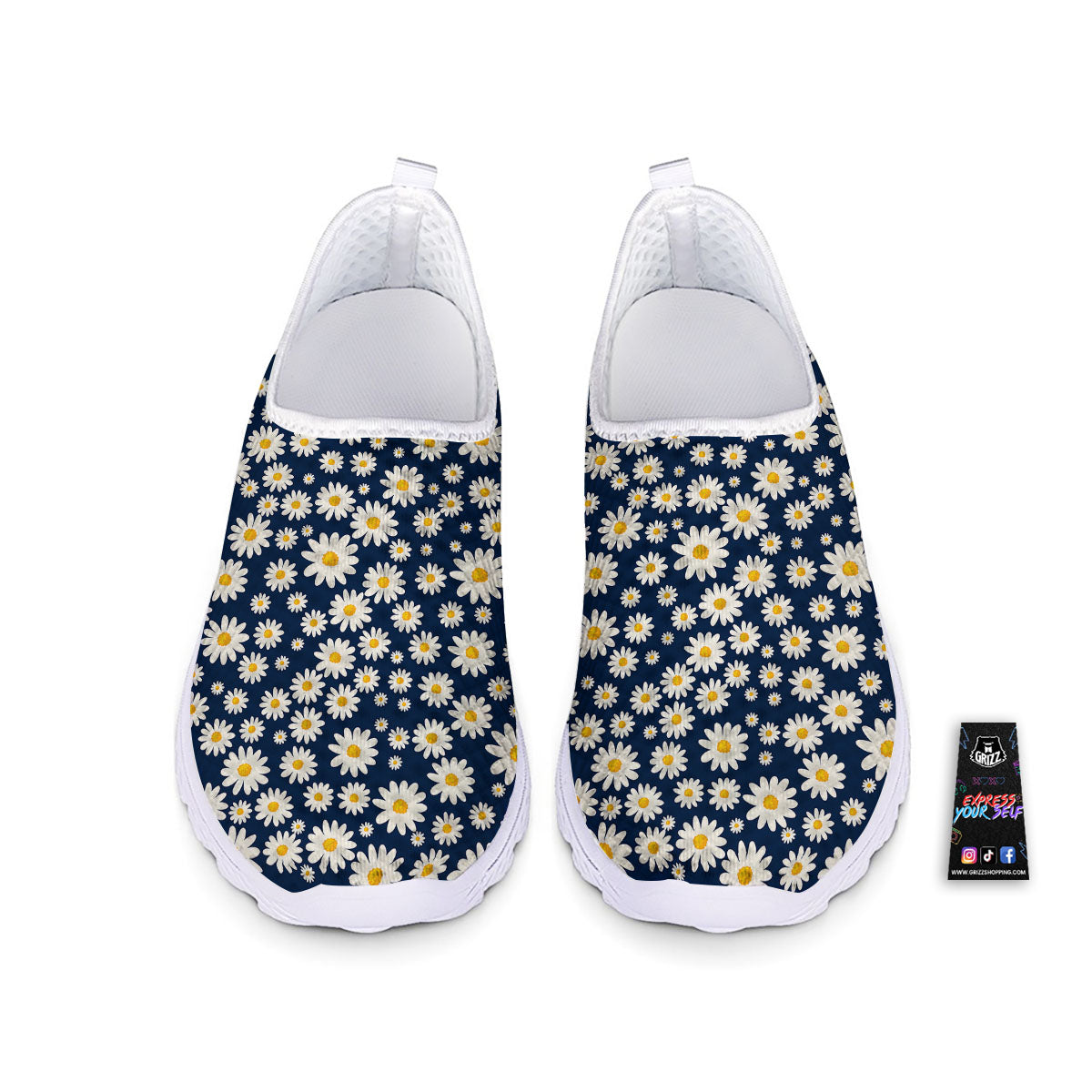 Little Daisy Daisy Print Nurse Shoes-grizzshop