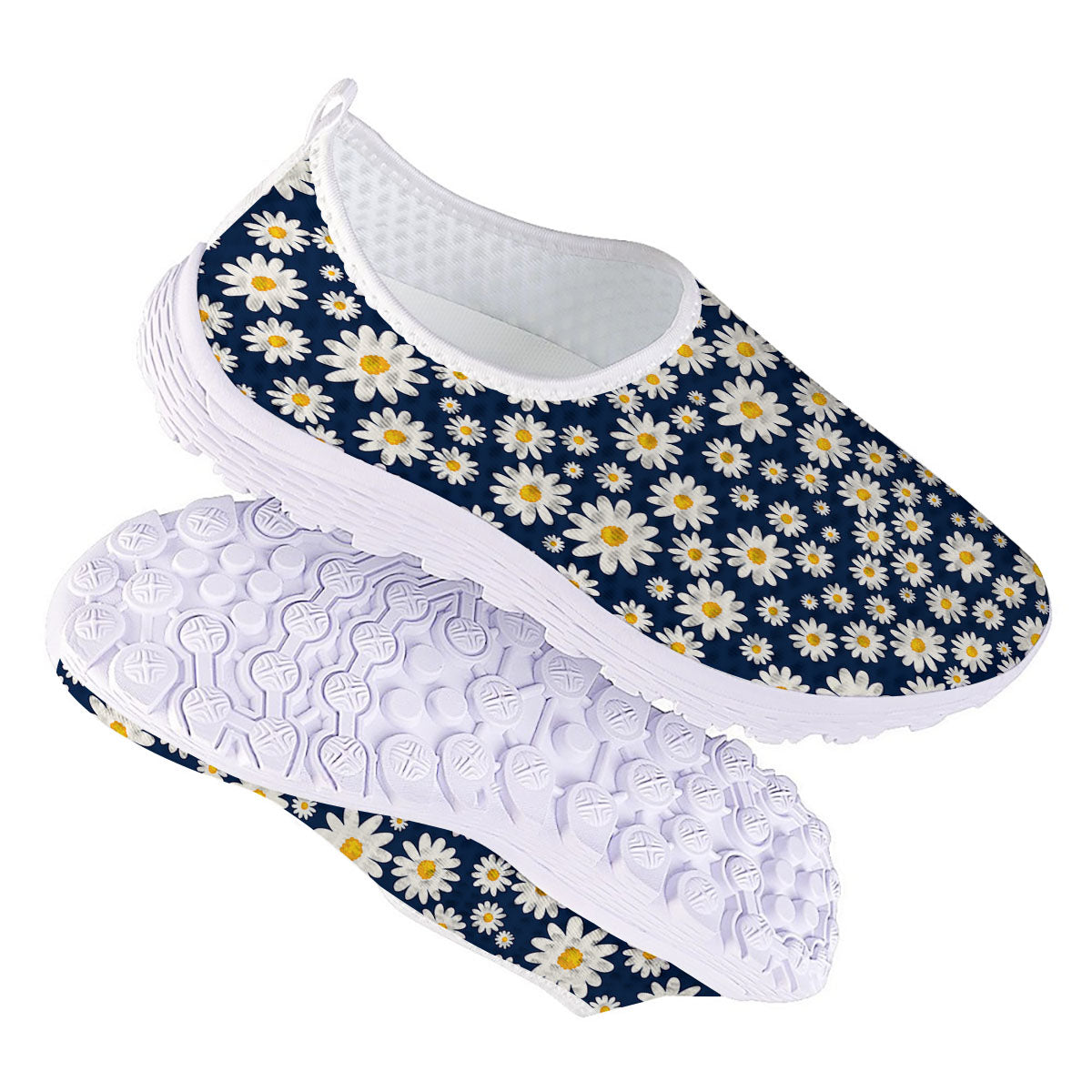Little Daisy Daisy Print Nurse Shoes-grizzshop